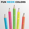 Ticonderoga Wood-Cased Pencils, Pre-Sharpened, #2 HB Soft, Neon Colors, 18