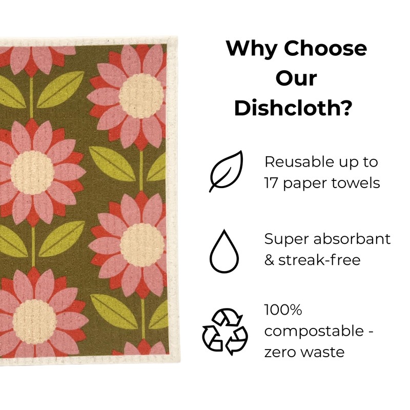The Cosy Nest Company Swedish Dishcloths Pack of 6, Reusable