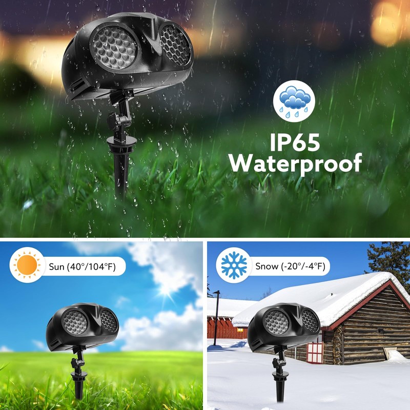 Snowflake Projector Lights, Christmas Owl Shape Snow Light Projector Outdoor,