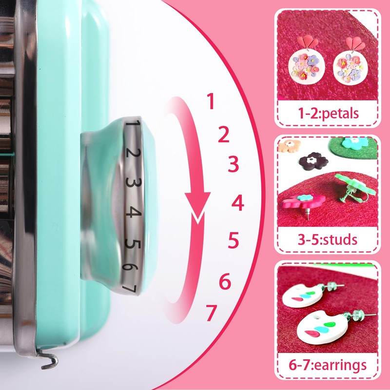 Polymer Clay Press Machine,Clay Roller Machine,Includes Non-Stick Sheets,Gloves,Clamp and Hand