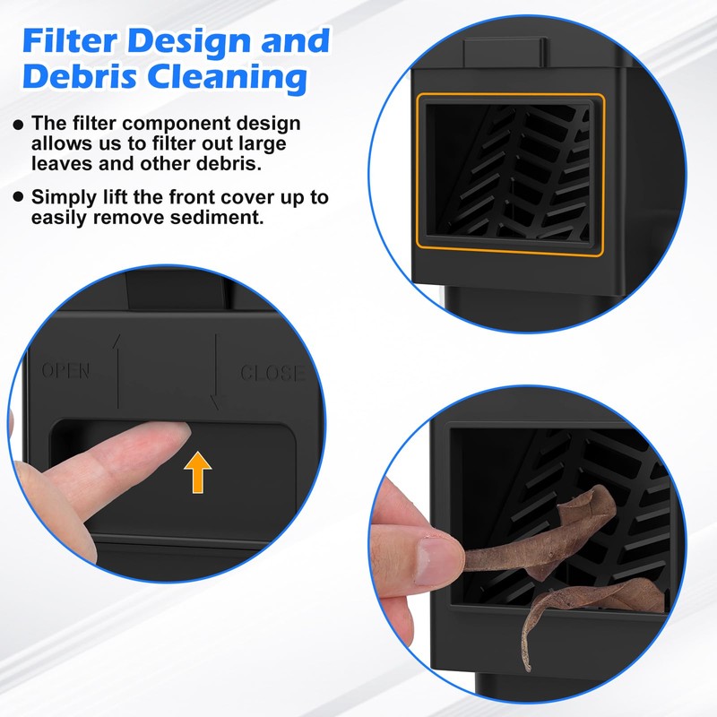 WADEO Rainwater Collection System, Downspout Diverter Fits for 2"x 3"