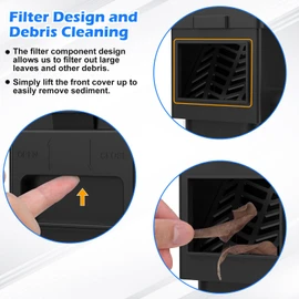 WADEO Rainwater Collection System, Downspout Diverter Fits for 2"x 3" or 3"x 4" Residential Downspouts, Rain Barrel Diverter Kit with Adjustable Valve and Filter, 5FT Hose, Black