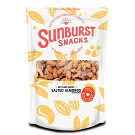 Sunburst Whole Almonds Dry Roasted & Sea Salted, Non GMO (No Oil) 500g