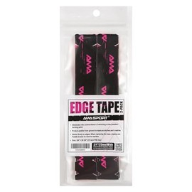 AMA SPORT Pickleball Paddle Edge Guard Tape with AMA Logo 2 Pack Edge Protection Tapes 23mm Width Paddle Edge Cover Perfectly Fits Curved Edge Without Wrinkling (Pink)