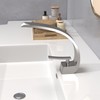 Geobella Bathroom Sink Faucet Modern Single Hole 1-Handle Faucet, Brushed