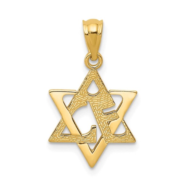 GlittersandGold 14k Star of David Pendant Bracelet Necklace