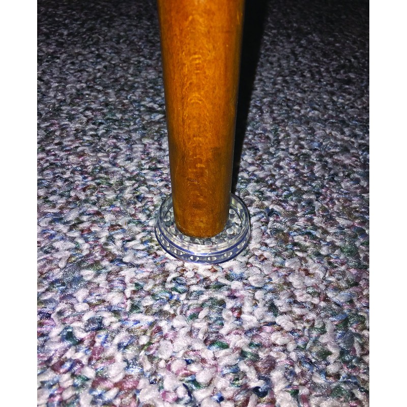 Shepherd Hardware 9082 1-7/8-Inch Spiked Furniture Cup, Clear Plastic, 4-Pack