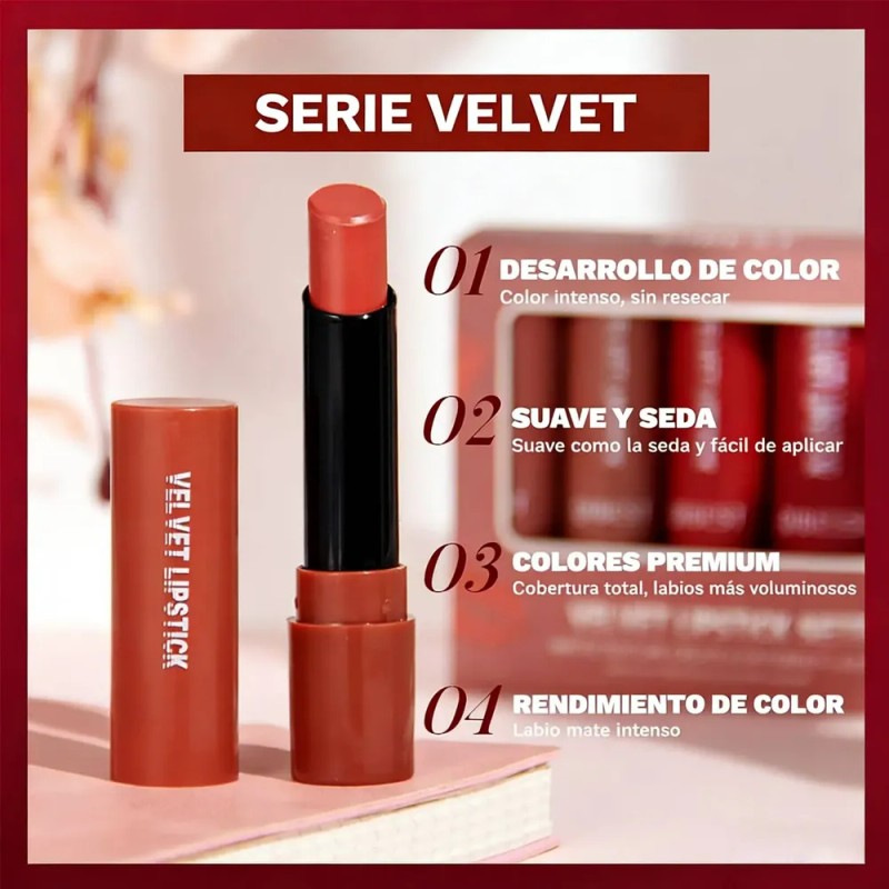 B Set De Pintalabios Mate Antiadherentes De Larga S