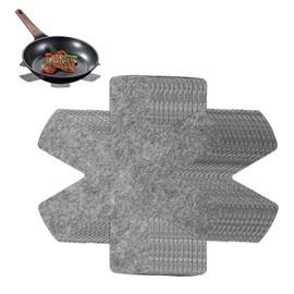 PHMING 12 Stück Pfannenschoner, Topfschoner Grau, Dicke 2 MM, Pfannenschoner Filz, Leicht zu Reinigen, für Alle Arten von Töpfen, Kochgeschirr Und Schüsseln