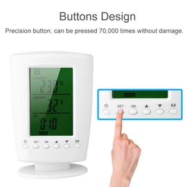 VBESTLIFE Wireless Thermostat Socket Digital Temperature Controller, Programmable Socket Household Intelligent Temperature Control Socket (EU)