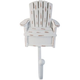 Decorative Vintage Resin Chair Wall Coat Hooks in White, Teal Green and Yellow Colors (Set of 3)