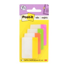 3M Post-it Banderitas Adhesivas Rígidas, Color Neón, 4 Blocks (Modelo 686)