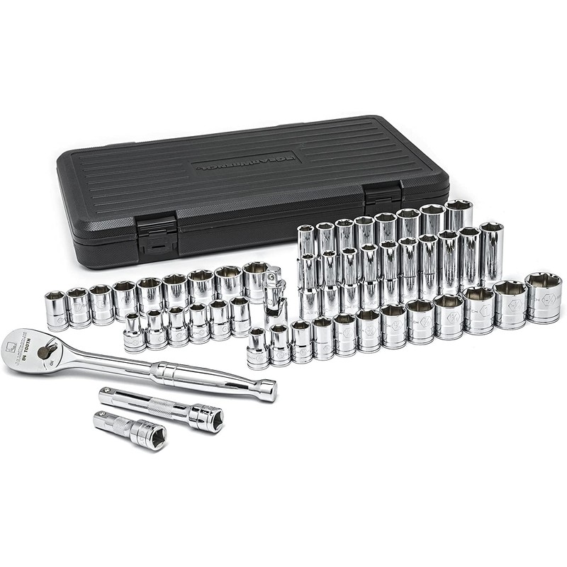 GEARWRENCH 49 Pc. 1/2" Drive 6 Pt. Socket Set, Standard/Deep,
