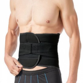Triple-Elastic Lumbar Support Belt for Fitness & Weightlifting, Spinal Compression & Posture Corrector Black 2XL