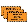 Vehicle Speed Monitored by GPS Bumper Sticker 3 Pack by