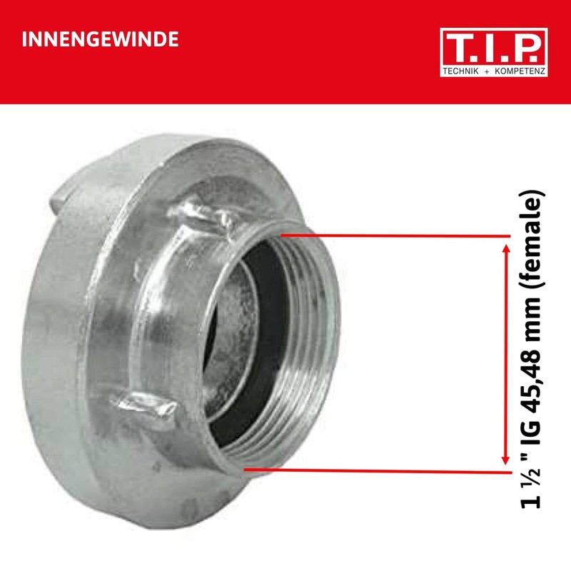 T.I.P. C-Storz Coupling 1.5 Inch Female Silver 45.48 mm