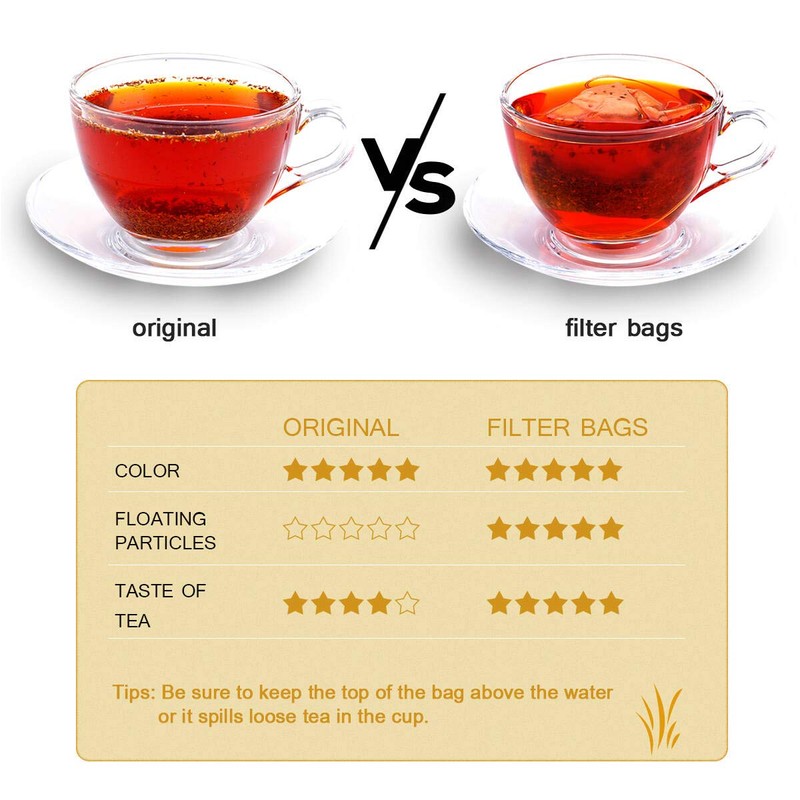 300PCS Disposable Tea Filter Bags with Drawstring | 100% Natural
