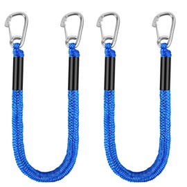 NIUTRIP 4FT Bungee Dock Line with Double Hooks,Premium Boat Accessories,Dock Lines for Secure Mooring of Boat, PWC, Jet Ski, Pontoon, Kayak, Canoe, and Power Boat (Blue)