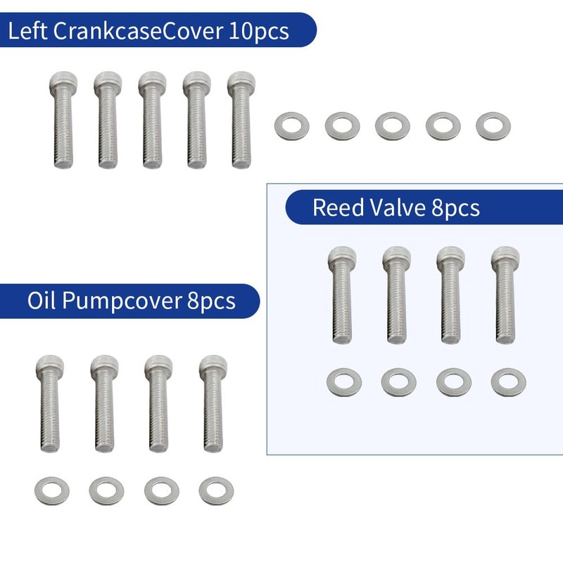 304 Stainless Steel Engine Bolt Kit 88pcs (7Pack) Compatible for