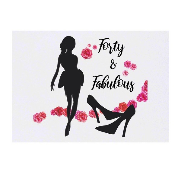 Azeeda 'Vierzig und fabelhaft' Temporäres Tattoo - Hautfreundlicher & Ungiftiger