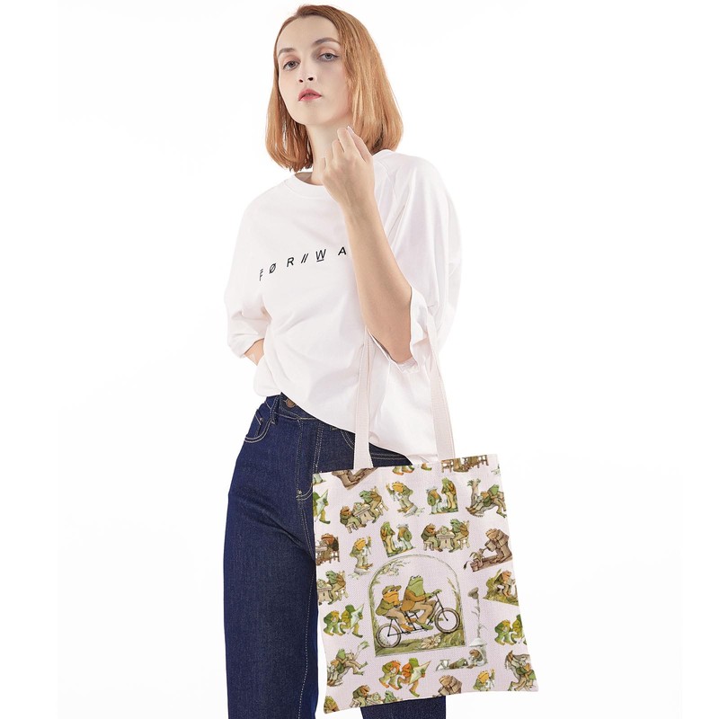 WZMPA Funny Frog and Toad Arnold Lobel Cosmetic Bag Frog