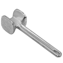 FSE 10" Aluminum Meat Tenderizer Hammer, Dual Side Mallet Tool for Commercial Kitchen, Hang Hole for Easy Storage