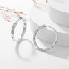 NEVEGE 925 Sterling Post Silver Hoop Earrings for Women Lightweight