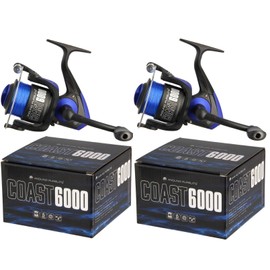 Sea Reel Spinning Reel Fishing Reel Saltwater Coast 6000 with Line Pack of 2