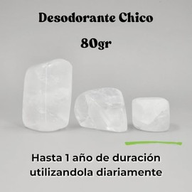 Desodorante piedra de alumbre para mujer hombre y niños (Chico)