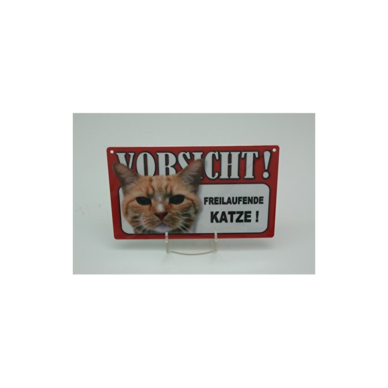 Freilaufende Katz – Animal Warning Sign – Caution Animal Warning