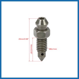 A ABSOPRO 2Pcs M6x1mm Banjo Bolt Bleeder Screw with Cap for Motorcycle Brake Master Cylinder Item Replacement
