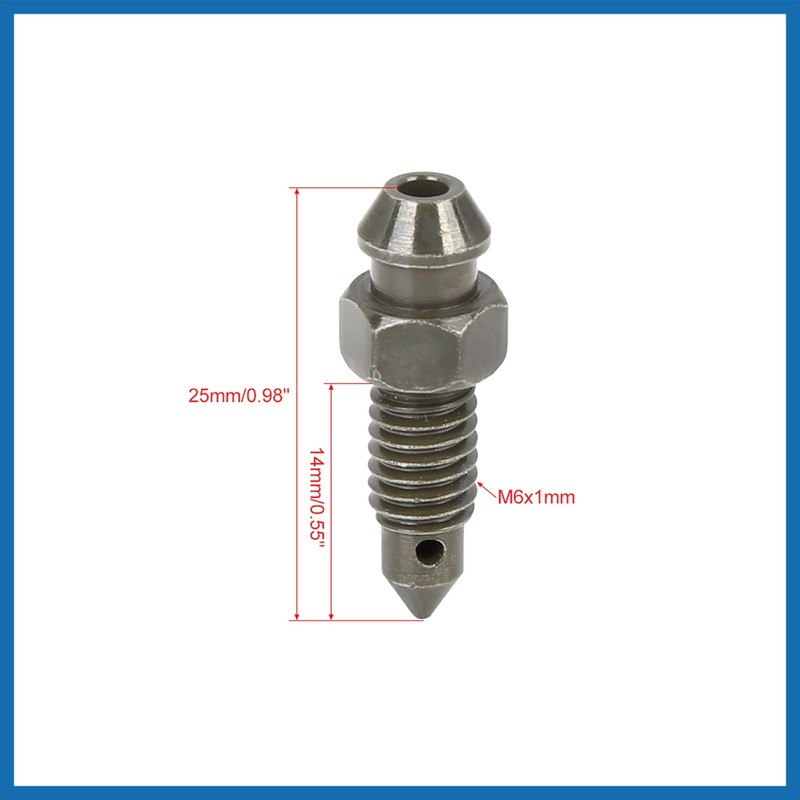 A ABSOPRO 2Pcs M6x1mm Banjo Bolt Bleeder Screw with Cap