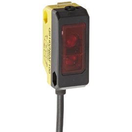 Banner QS18VN6AF100 World Bean Adjustable Field Sensor, Visible Red LED, Integral Cable, NPN Output Type, 100mm Range, 4 Wires, 2m Cable Length