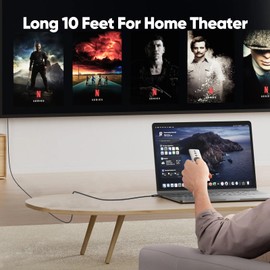 DteeDck DisplayPort 1.4 Cable 10ft, Display Port DP Cables (8K@60Hz, 4K@144Hz, 2K@165Hz, 1080P@240Hz, 32.4Gbps) 10 ft Long Cord Braided for Gaming Monitor Computer PC Laptop