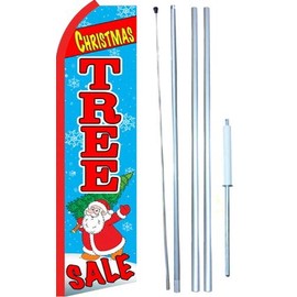 Christmas Tree Sale Swooper Flutter Flag Kit (Partial Sleeve Flag)