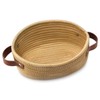 ABenkle Small Woven Basket with Handles, Mini Rope Storage Basket,