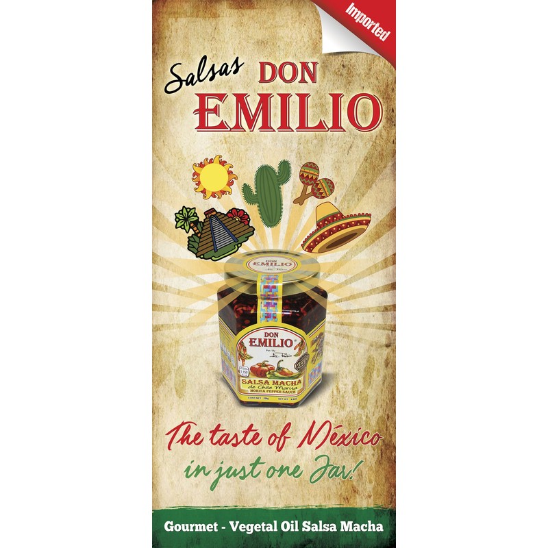 3 pack Salsas "Machas" Don Emilio 9 oz each (Árbol