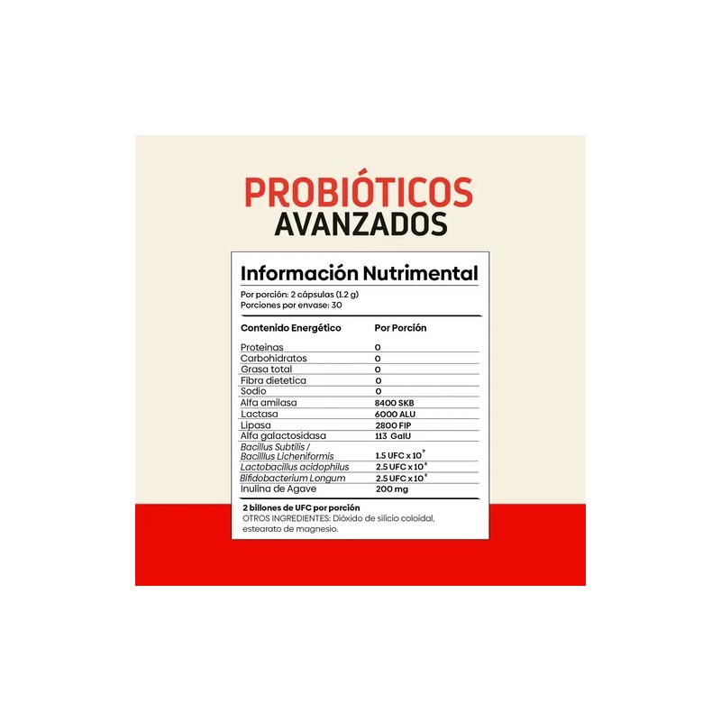 Paquete de 3 Probióticos Avanzados Laboratorios Wöhl Cápsulas Enzimas Digestivas