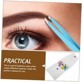 NOLITOY Sets Essential Eyebrow Tweezers Portable Trimming Clamp for Brows for Home Use Pcs