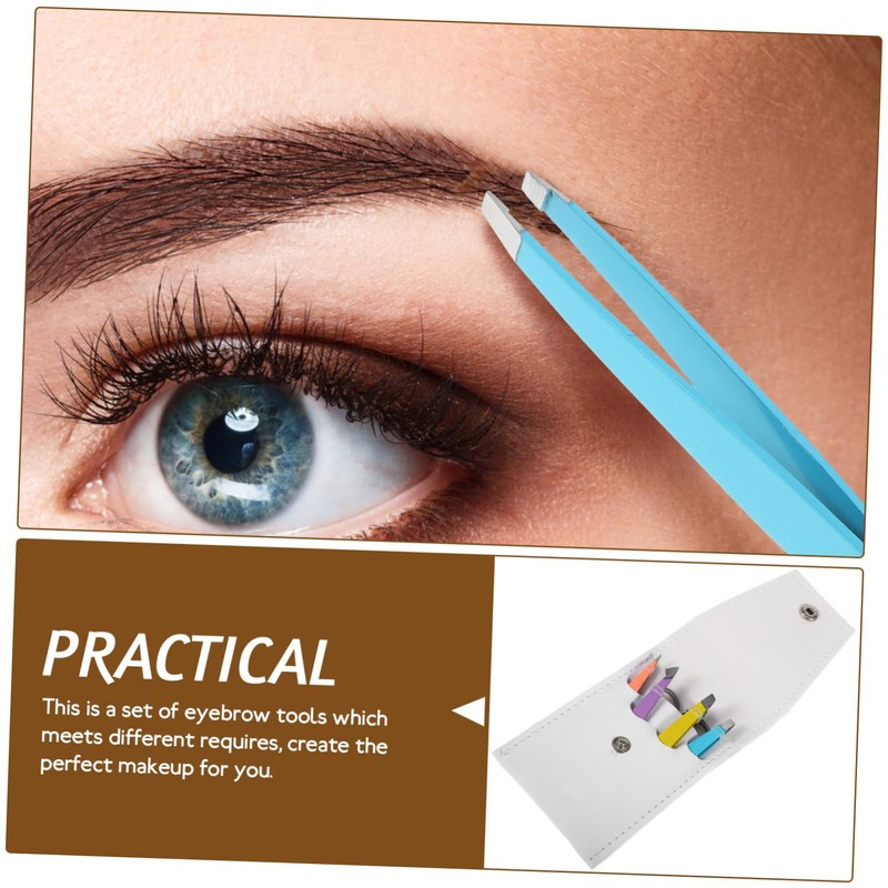 NOLITOY Sets Essential Eyebrow Tweezers Portable Trimming Clamp for Brows