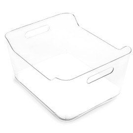 BINO | Plastic Storage Bins, X-Large - 12 Pack | THE SOHO COLLECTION | Multi-Use Organizer Bins | Built-in Handles | BPA-Free | Pantry Organization | Home Organization | Fridge Organizer | Freezer Org
