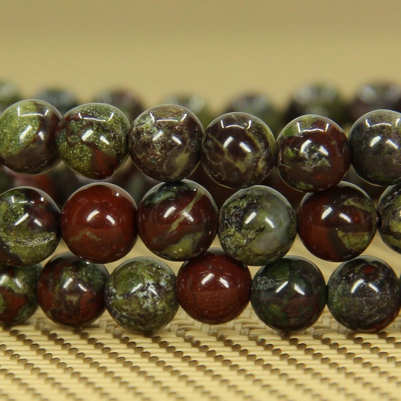 Natural A Grade Dragon Blood Jasper Gemstone 6mm Round Beads