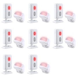 KCMYTONER Wireless Motion Sensor Door Chime,Entry Alert Chime for Business,Door Alarm,110LB Loud,Adjustable Volume and light brightness,for Home,Warehouse,Villa Security(8PK)