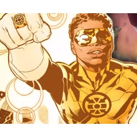 Gold Lantern Ring Prop Replica, Green Lantern, Kala Lour, Legion of Super-Heroes - Size 9