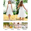 MITILLY Girls Lace Flower Ruffle Dress Chiffon Halter A Line