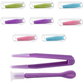 XINCHENG 4 Packs Contact Lens Applicator Kit, Contact Lens Remover Tool, Portable Contact Lens Remover Tools with Tweezers and Suction Stick, Ideal for Travel and Daily Use