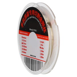 Fdit 0.03mm Alloy Steel Cutting Wire 100m/Roll Special Cut Steel Wire for Screen Cutting Mobile Phones Easy to Carry and Store