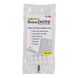 StikkiWorks Stikki Dots Mounting Adhesive Putty, Reusable and Removable, Colorless, Pack of 100