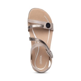 Aetrex Jess Adjustable Sandal for Narrow & Wide Feet with Arch Support