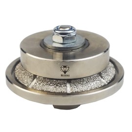 MOSTARTOOLS 3/16 Inch B5 Edges Demi Half-Bullnose Coarse Vacuum Brazed Diamond Hand Profiler Granite Router Bit Profile Wheel with 5/8-11 Thread for Granite Marble Travertine Concrete Countertop